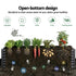 2-in-1 Raised Garden Bed Kit, 240cm/120cm| 77cm Extra Deep Ergonomic Planter Box | Protect Your Back | Galvanised Steel Vegetable Flower Pot for Outdoor Garden | Includes Gloves & Pegs