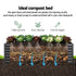 2-in-1 Raised Garden Bed Kit, 240cm/120cm| 77cm Extra Deep Ergonomic Planter Box | Protect Your Back | Galvanised Steel Vegetable Flower Pot for Outdoor Garden | Includes Gloves & Pegs