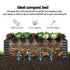 Green Fingers 2-in-1 Raised Garden Bed Kit 45cm Professional Depth Ergonomic 240cm Large Metal Planter Box | Easier Access Veggie Patch | Rust-Proof Galvanised Steel with Safe Rounded Corners & Gloves
