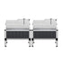 Green Fingers Raised Garden Bed x2 80x49x74cm Greenhouse Planter Box Galvanised Herb