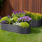 2x Raised Garden Bed 160x80x42cm Oval Galvanised Steel Planter Box Kit