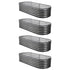 4 Pcs Raised Garden Bed Kit Oval Galvanized Steel Planter Boxes 160x80x42cm, Heavy Duty Metal Elevated Garden Bed for Vegetables Flowers Herbs, with Safety Edging, Gloves & Pegs Included