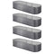 4 Pack Raised Garden Bed Kit Galvanized Steel Oval Planter Box 240x80x42cm