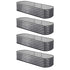 4 Pcs Raised Garden Bed Kit Oval Galvanized Steel Planter Boxes 240x80x42cm, Heavy Duty Metal Elevated Garden Bed for Vegetables Flowers Herbs, with Safety Edging, Gloves & Pegs Included