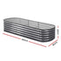 4 Pcs Raised Garden Bed Kit Oval Galvanized Steel Planter Boxes 240x80x42cm, Heavy Duty Metal Elevated Garden Bed for Vegetables Flowers Herbs, with Safety Edging, Gloves & Pegs Included