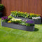 2x  Raised Garden Bed 320X80X42cm Oval Planter Box Container Galvanised