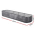 3 Pcs Raised Garden Bed Kit Oval Galvanized Steel Planter Boxes 320x80x42cm, Heavy Duty Metal Elevated Garden Bed for Vegetables Flowers Herbs, with Safety Edging, Gloves & Pegs Included