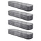 4 Pack Raised Garden Bed Kit Galvanized Steel Oval Planter Box 320x80x42cm