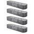 4 Pcs Raised Garden Bed Kit Oval Galvanized Steel Planter Boxes 320x80x42cm, Heavy Duty Metal Elevated Garden Bed for Vegetables Flowers Herbs, with Safety Edging, Gloves & Pegs Included