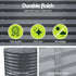 x2  Raised Garden Bed Kit Planter Oval Galvanised Steel 240cmX80cmX56cm