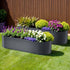 x2  Raised Garden Bed Kit Planter Oval Galvanised Steel 240cmX80cmX56cm