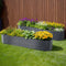 2x Raised Garden Bed 320x80x56cm Galvanised Steel Oval Planter Box