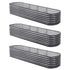 3 Pcs Raised Garden Bed Kit Oval Galvanized Steel Planter Boxes 320x80x56cm, Heavy Duty Metal Elevated Garden Bed for Vegetables Flowers Herbs, with Safety Edging, Gloves & Pegs Included