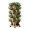 Garden Bed 5 Tier Vertical Garden Grey Strawberry Stackable Planters Herb Petunias Tan