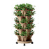 Garden Bed 5 Tier Vertical Garden Grey Strawberry Stackable Planters Herb Petunias Tan
