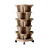 Garden Bed 5 Tier Vertical Garden Grey Strawberry Stackable Planters Herb Petunias Tan