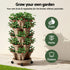 Garden Bed 5 Tier Vertical Garden Grey Strawberry Stackable Planters Herb Petunias Tan