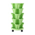 Garden Bed 5 Tier Vertical Garden Grey Strawberry Stackable Planters Herbs Light Green