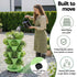 Garden Bed 5 Tier Vertical Garden Grey Strawberry Stackable Planters Herbs Light Green