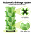 Garden Bed 5 Tier Vertical Garden Grey Strawberry Stackable Planters Herbs Light Green