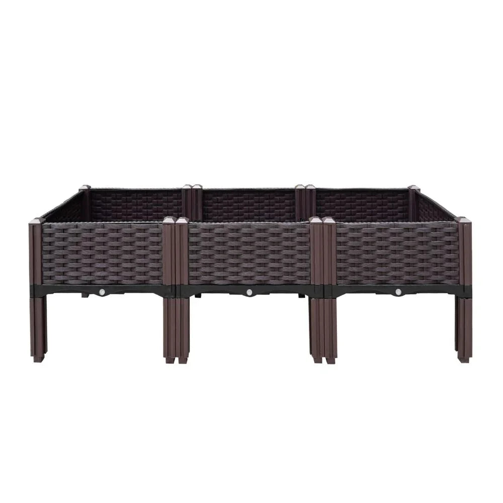 Garden Bed 120x40x36cm PP Planter Box Raised Container Growing Herb