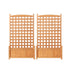 Green Fingers 2X Garden Bed Wooden 64x35x115cm Planter Raised Box Container Trellis