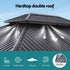 3x4.25m Gazebo Hardtop Steel Roof Outdoor Pavilion Grey Aluminium Frame