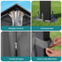 3x4.25m Gazebo Hardtop Steel Roof Outdoor Pavilion Grey Aluminium Frame