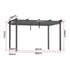 Gazebo Outdoor Garden Pergola Aluminium Frame Adjustable Canopy 3x4m Grey