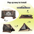 Gazebo Pop Up Tent 3.6x3.6m Outdoor Marquee Camping Screen w/Curtain Net