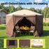 Gazebo Pop Up Tent 3.6x3.6m Outdoor Marquee Camping Screen w/Curtain Net