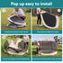 Instahut Pop Up Gazebo Screen Tent 2.8x1.35m 6 Person Hexagon Mesh Beige