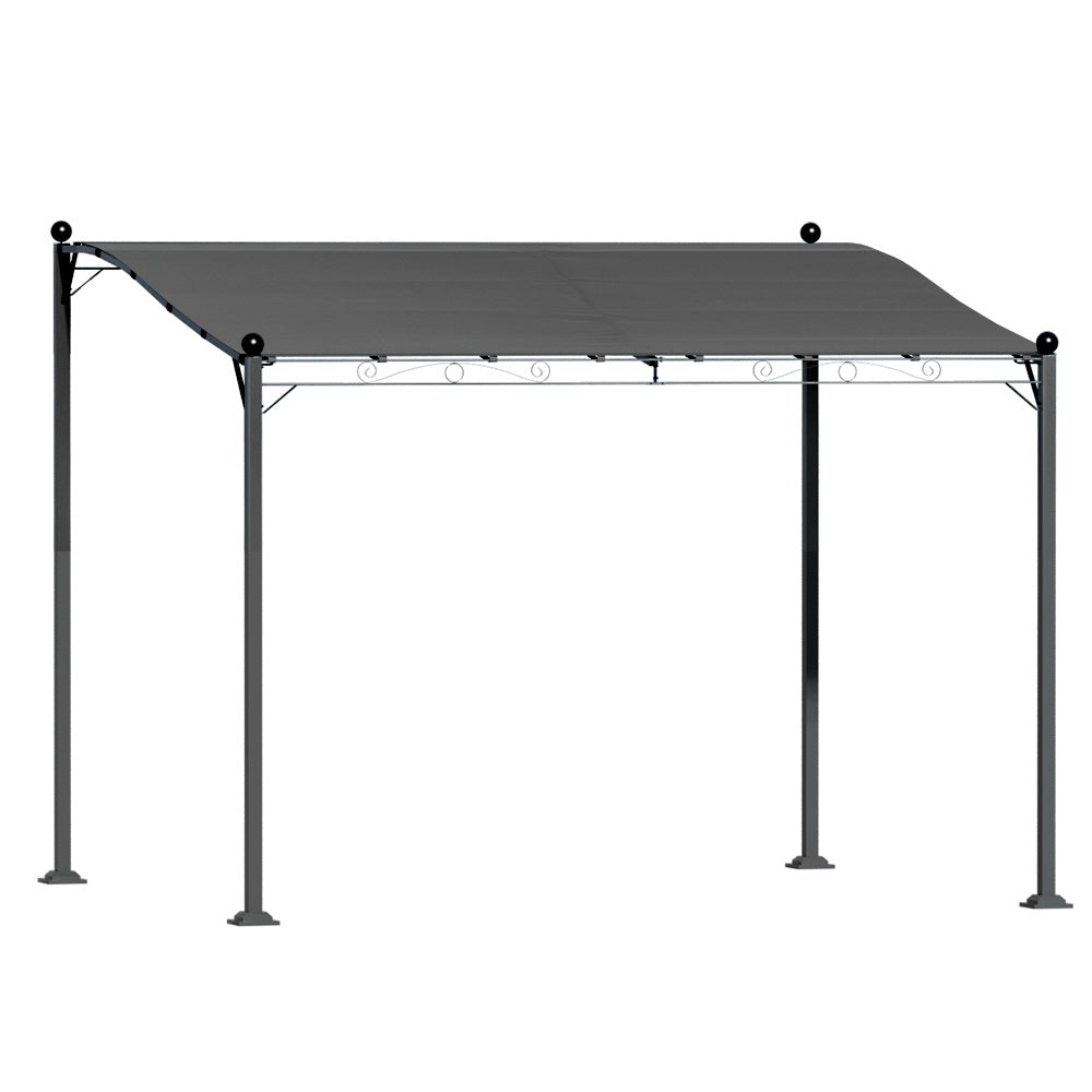 Gazebo Marquee 3m Outdoor Event Wedding Tent Iron Art Canopy Grey Shade