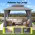 Gazebo 3×3m Outdoor – Steel Frame Canopy with Curtains & Mesh (Grey)