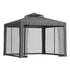Gazebo Marquee 3m Outdoor Event Tent Camping Party Mesh Wall Canopy Grey