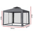 Gazebo Marquee 3m Outdoor Event Tent Camping Party Mesh Wall Canopy Grey