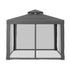 Gazebo Marquee 3m Outdoor Event Tent Camping Party Mesh Wall Canopy Grey