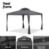 Gazebo Marquee 3m Outdoor Event Tent Camping Party Mesh Wall Canopy Grey