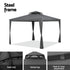 Instahut Gazebo Marquee 3m Outdoor Event Tent Camping Party Mesh Wall Canopy Grey