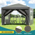 Instahut Gazebo 3x3 Pop Up Marquee Folding Tent Wedding Gazebos Camping Outdoor Shade Canopy Gray