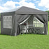Instahut Gazebo 3x3 Pop Up Marquee Folding Tent Wedding Gazebos Camping Outdoor Shade Canopy Gray
