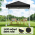 Gazebo 2x2m Outdoor Patio Garden Marquee Shade w/ Base Pods Black