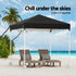 Gazebo 2x2m Outdoor Patio Garden Marquee Shade w/ Base Pods Black