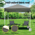 2x2m Outdoor Gazebo Patio Garden Marquee Canopy Shade with Base Pods - Grey