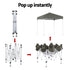 2x2m Outdoor Gazebo Patio Garden Marquee Canopy Shade with Base Pods - Grey