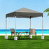 2x2m Outdoor Gazebo Patio Garden Marquee Canopy Shade with Base Pods - Grey