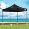 3x3m Pop Up Gazebo Heavy Duty 500D Steel Frame with Base Weights Black