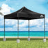 3x3m Pop Up Gazebo Heavy Duty 500D Steel Frame with Base Weights Black
