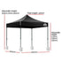 3x3m Pop Up Gazebo Heavy Duty 500D Steel Frame with Base Weights Black