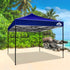 Gazebo Pop Up Marquee 3x3 Folding Tent Outdoor Camping 500D Oxford Blue